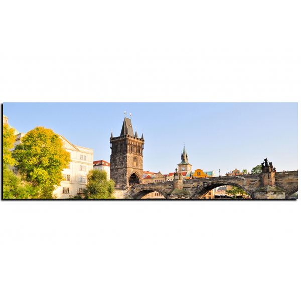Obraz na plátně - Karlův most v Praze - panoráma